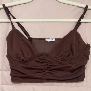 Garage Brown Crop Top